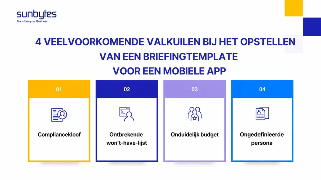 4 veelvoorkomende valkuilen bij het maken van een mobile app brief template
