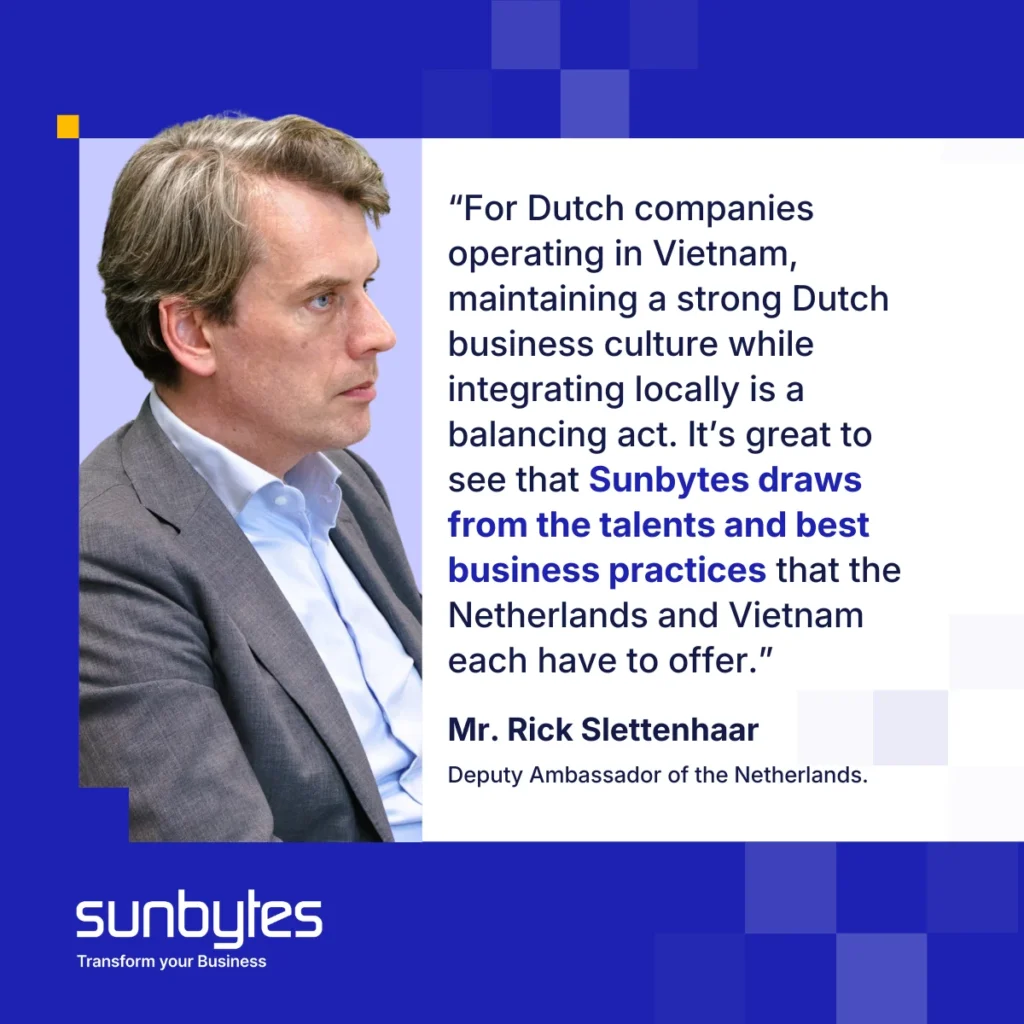 Rick Slettenhaar, Deputy Ambassador of the Netherlands sharing