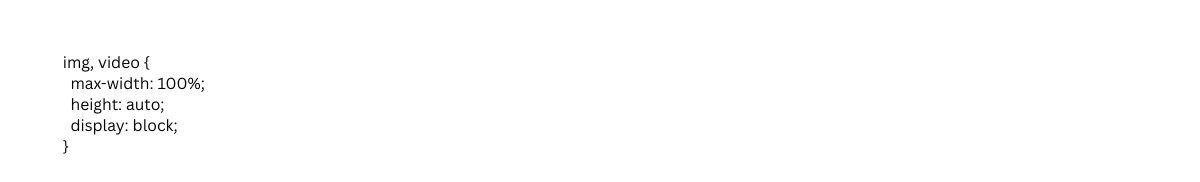 Example code for responsive image and video