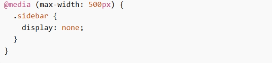 example code for media queries