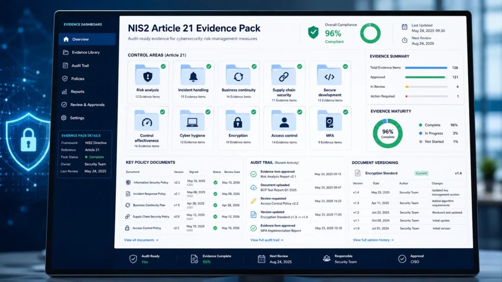 NIS2 minimum viable evidence pack
