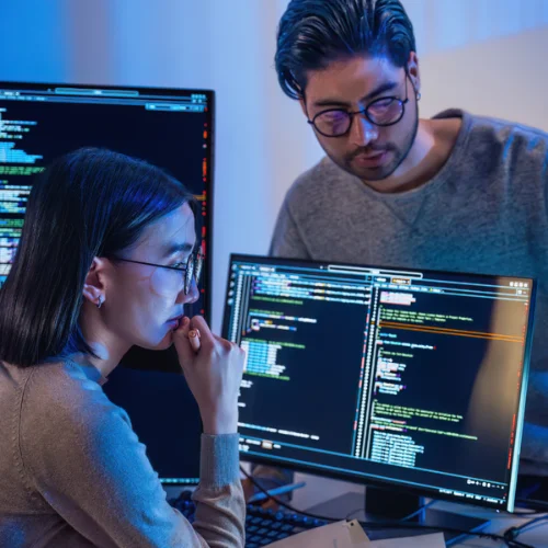 Programmer-working-Compliance-Aligned-Security-Services